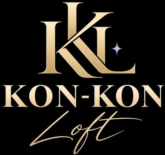 Золотой логотип KON-KON LOFT